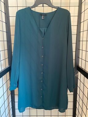 Forever 21 Teal Green Shirt Dress
